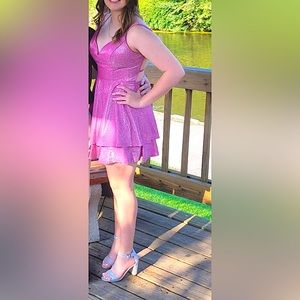 Sparkly pink homecoming dress